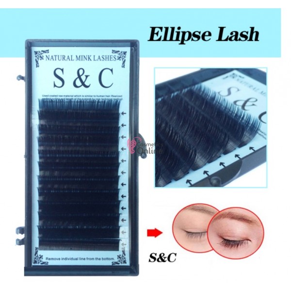 Gene false fir cu fir S&C Blue Elipsoidale, tip banda D/0.15 de 10mm + 10 Paduri din Gel